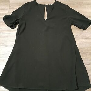 American Apparel Black Keyhole Tunic